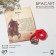The amulet on the thread "Red thread" rune warrior, red color with black silver, 30 cm