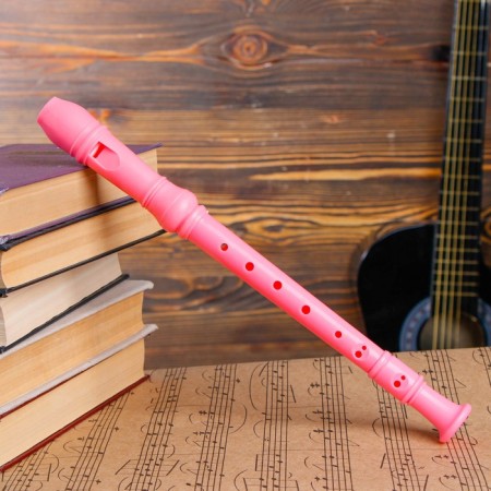 Music Life Blockflate, 8 holes, German system, soprano, pink