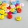 Buttons wood for creativity 2 punctures "tree" set 30 pcs 1.5x1.5x0.3 cm mix