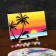 Picture on numbers on a canvas with a subframe "Sunset at sea", 30x20 cm