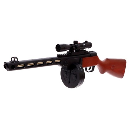 PPSh machine gun, with a laser, a flashlight, 70 cm, shoots 6 mm bullets