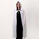 Carnival cloak adult, plush white, length 120 cm