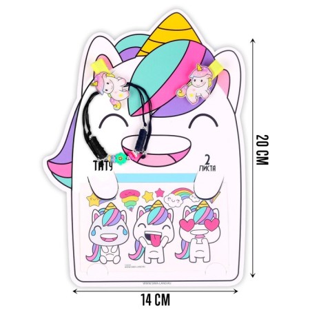 Set with tattoos transfers "Unicorn"-1