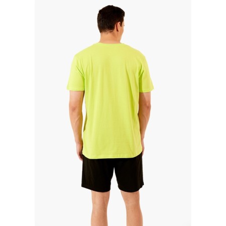 Male set: T -shirt, shorts, size m, green color-4
