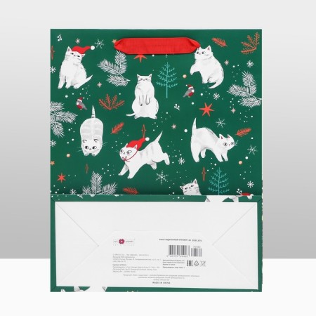 Gift package "New Year's cats", luxury 26 x 32 x 12 cm-3