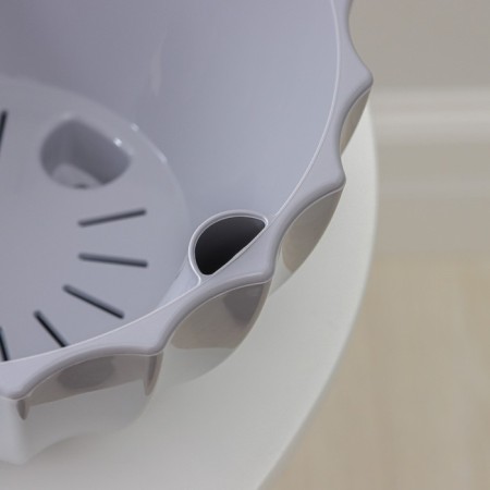 Kashpo for flowers with an auto -watering “shell”, 2.4 l, d = 22cm, h = 10.5 cm, color gray color-3