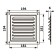 Ventilation grate Zein Lux RM1919C, 190 x 190 mm, with a grid, metal, gray