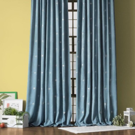 Set of curtains "Belli", size 2x145x270 cm, blue color