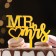 Topper "Mr & Mrs" with heart, gold, give beautifully