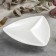 The porcelain rations are triangular 3 cells, 20 × 20 cm, white color