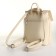 City backpack of artificial leather with lightning, milk color