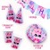 A set of paper dishes is a disposable bunny ”: 6 plates, 1 garland, 6 glasses, 6 caps