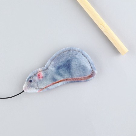 Teaser with a toy "rat", 6.5 cm-3
