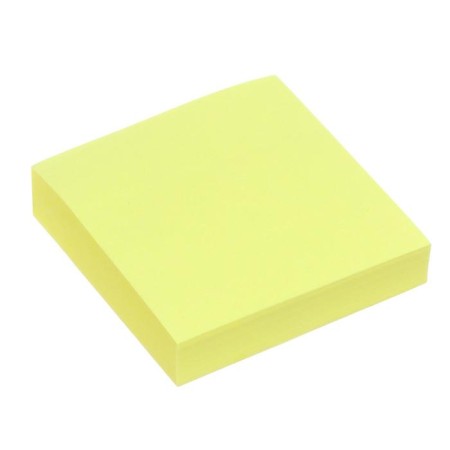 Block with a sticky edge of 51 mm x 51 mm, 100 sheets, fluorescent, yellow