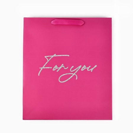 Laminated vertical package “For you”, glitter, m, 26 × 30 × 9 cm-3