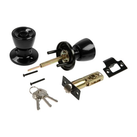 Latch 1203, with a key, glossy black color-3