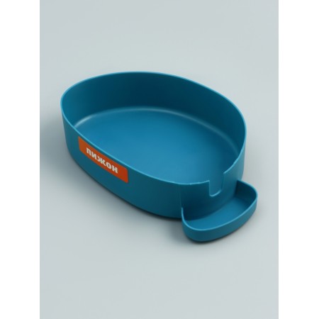 Herble germiner to cats "fish", with seeds, 18 x 12 x 4 cm, blue/blue-2