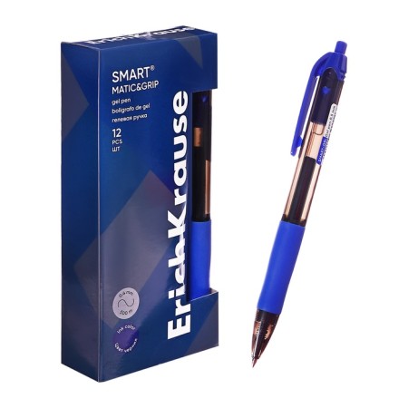 Automatic gel handle Erich Krause Smart-Gel, node 0.5 mm, blue ink, letter line length 500 meters-9