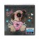 Calligrata sketchbook for work by markers, 195 x 195 mm, 50 sheets, "dog", metallized cardboard with a volumetric pattern, block 90 g/m2