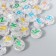 Beads for creativity plastic "English color letters" Transparent set 20 grams 0.6x1x1 cm