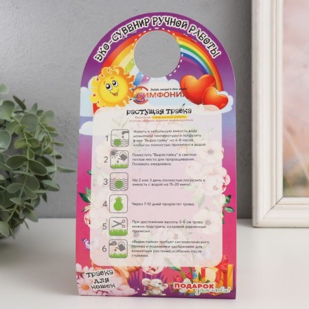 Growing gift Grass growing "God's ladybug"-6