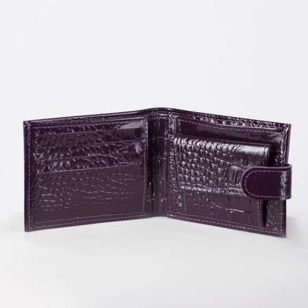 Women's wallet on the button, purple color-2