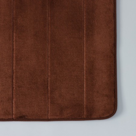 Savanna Memory Foam bath and toilet rug, 50 × 80 cm, brown color-4