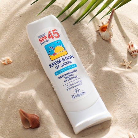 Cream-block from tanning, waterproof, SPF 45, 125 ml.