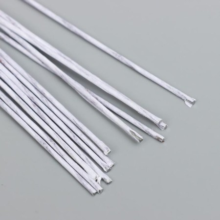 Wire for creativity "Florico" 1.2 mm, 12 pcs, 40 cm, in paper braid, white-1