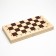 Wooden checkers "Big", board 43x 43 cm, with glue, D checkers 2.8 cm