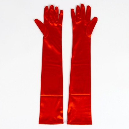 Carnival accessory-glove 55 cm, red color-4