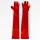Carnival accessory-glove 55 cm, red color