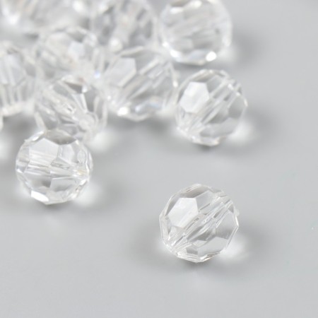 Beads for creativity plastic "Balls with different faces - crystal" set of 20 g 1.4x1.3 cm