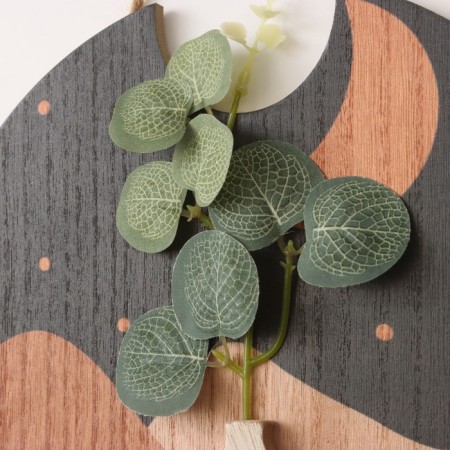 Hooks decorative wood "Abstraction. Mountains. Flower" 1.5x23.4x22.5 cm-2