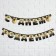 Girlyanda on the eyelets "Happy Birthday", black-gold with a gift, dl. 225 cm., 250 g/sq.m