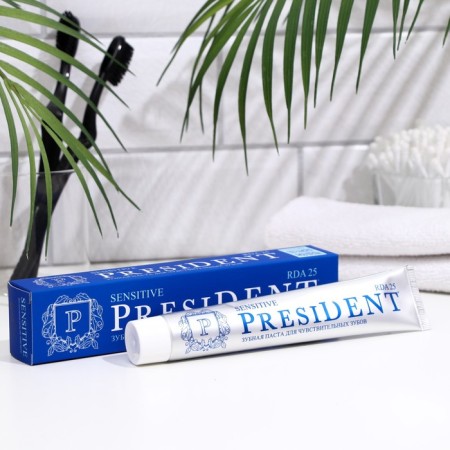 President Sensitive toothpaste, 25 RDA, 75 ml