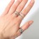 Ring set 5 pieces "perfect fingers" is light, white color in silver