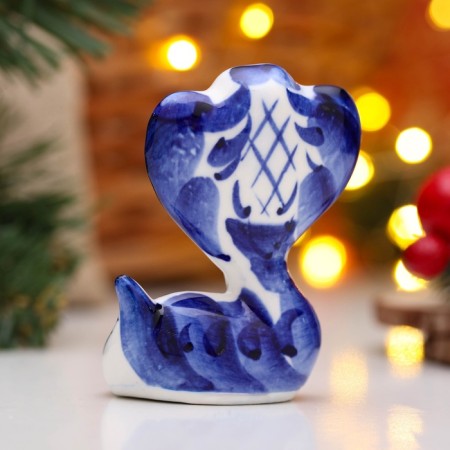 New Year. Souvenir "Cobra Lyuba" 8 × 7 cm, gzhel-2