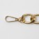 A chain for a bag, with carbines, metal, flat, 29 × 19 mm, 60 cm, gold color