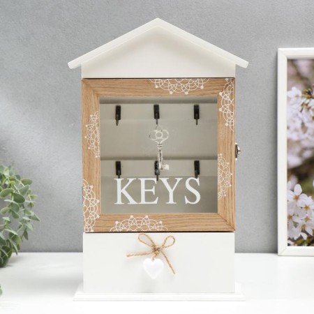 Keywater tree 6 hooks with a box "Keys from home" 36x22x8 cm