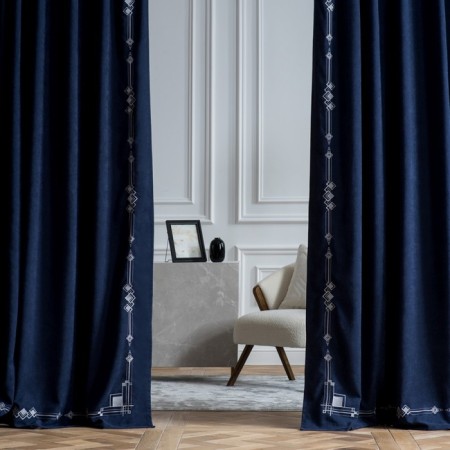 Set of curtains "Bridget", size 2x200x270 cm, blue color