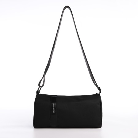 Youth bag with zipper, black color-1