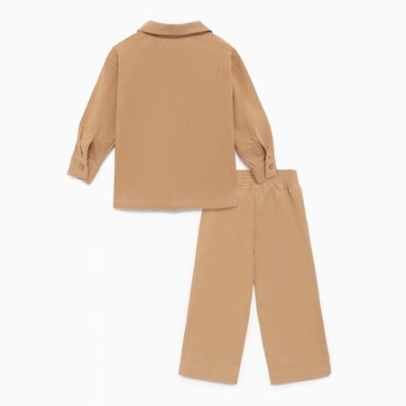 Costume (shirt and trousers) children's KAFTAN "Len", size 34 (122-128 cm) beige-16
