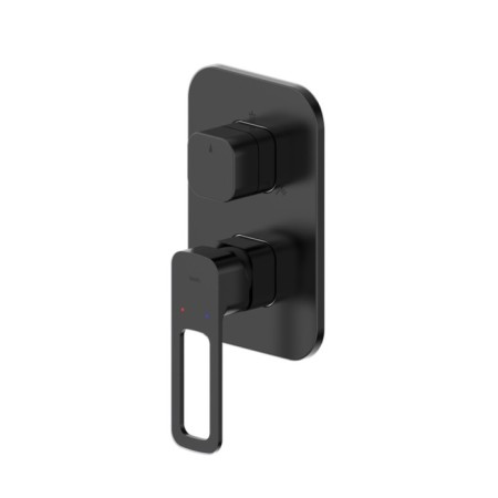 Hidden installation mixer IDDIS Slide Slibl00i68, three exits, black matte color