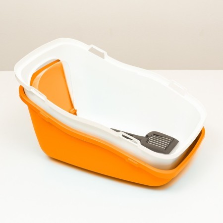 Pet -it house-house for cats Comfort, (scoop in a set), 57x39x41, orange/white-11