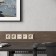 Frame W0051142, 5 FAVORIT sockets, latte, glass