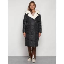 Coat insulated winter female, size 48, black color