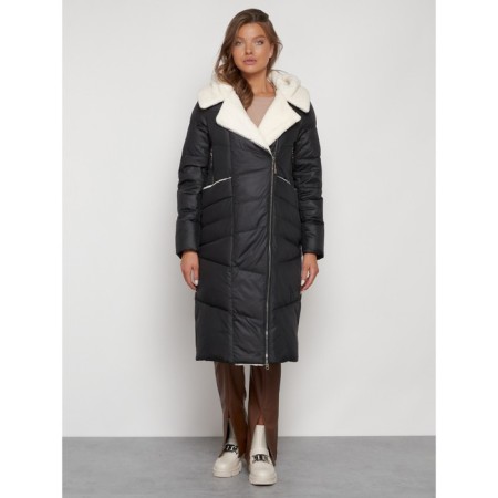 Coat insulated winter female, size 48, black color