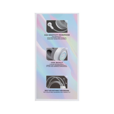 Headphones XTRIKE Me GH-515W, game, full-size, backlight, Mic, USB+2x3.5 mm, 2 m, white-5