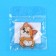 Acrylic corner keychain "Corgi" with carbine, 5 x 3.5 cm